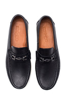 Men's Black Leather Casual Loafer | Derimod