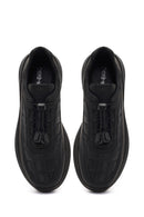 Erkek Siyah Kalın Tabanlı Deri Sneaker | Derimod