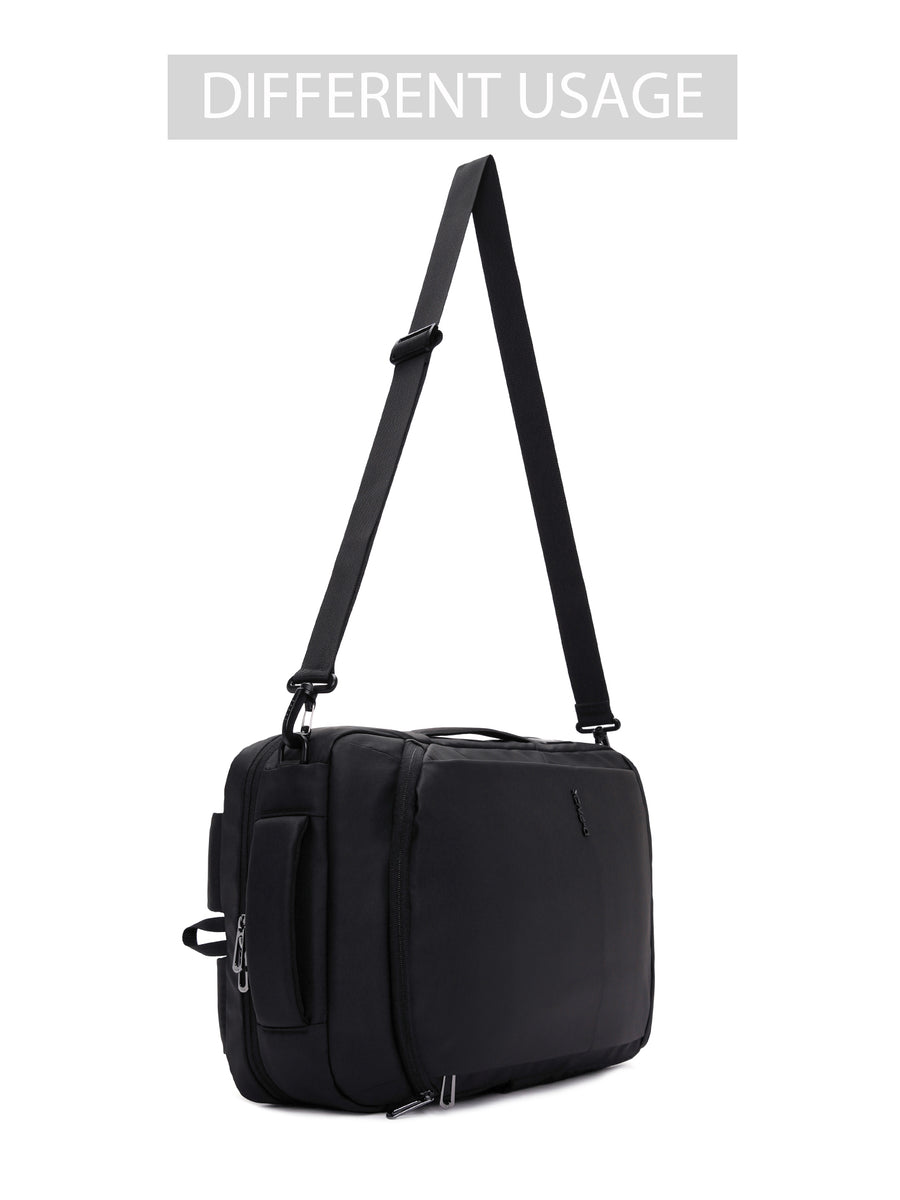 D-Pack Unisex Black Technological Fabric Backpack