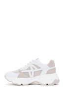 Women's Beige Thick Soled Sneaker | Derimod