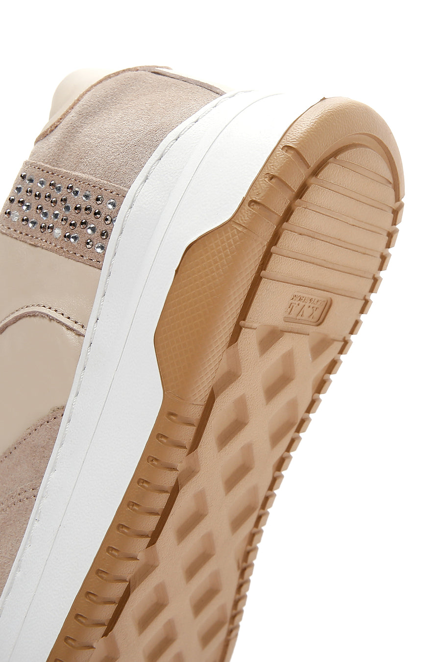 Kadın Bej Süet Deri Detaylı Sneaker