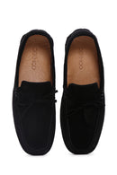 Erkek Siyah Süet Deri Loafer | Derimod