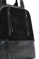 Women's Black Suede Backpack | Derimod