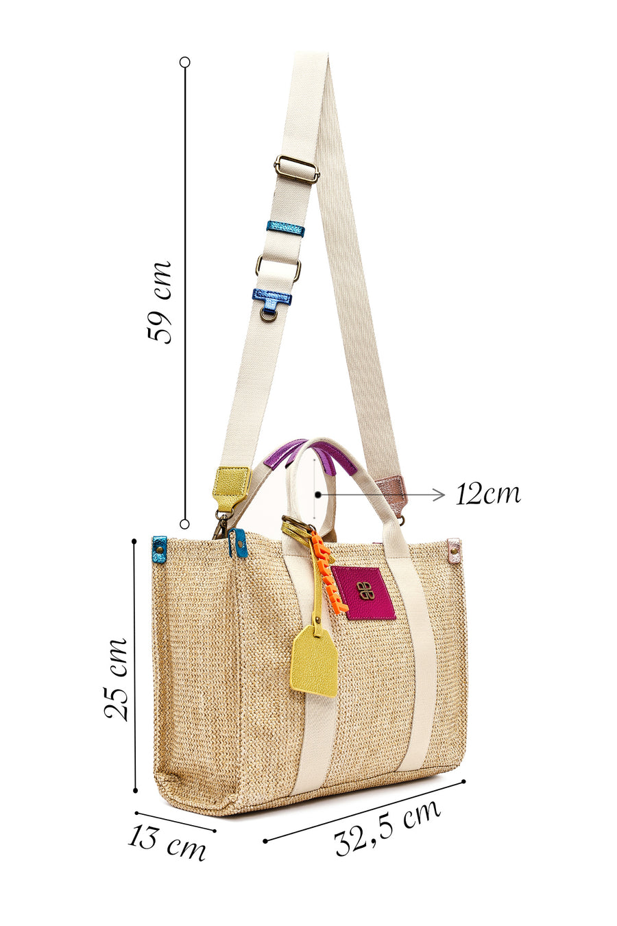 Women's Beige Long Strap Straw Shoulder Bag