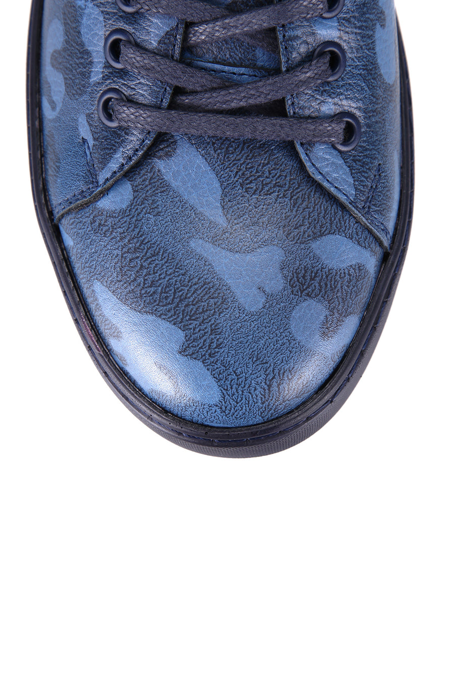 Camouflage Pattern Men's Leather Sneaker