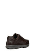 Geox Men's Brown Spherica Ec12 Lace-Up Leather Casual Sneaker | Derimod