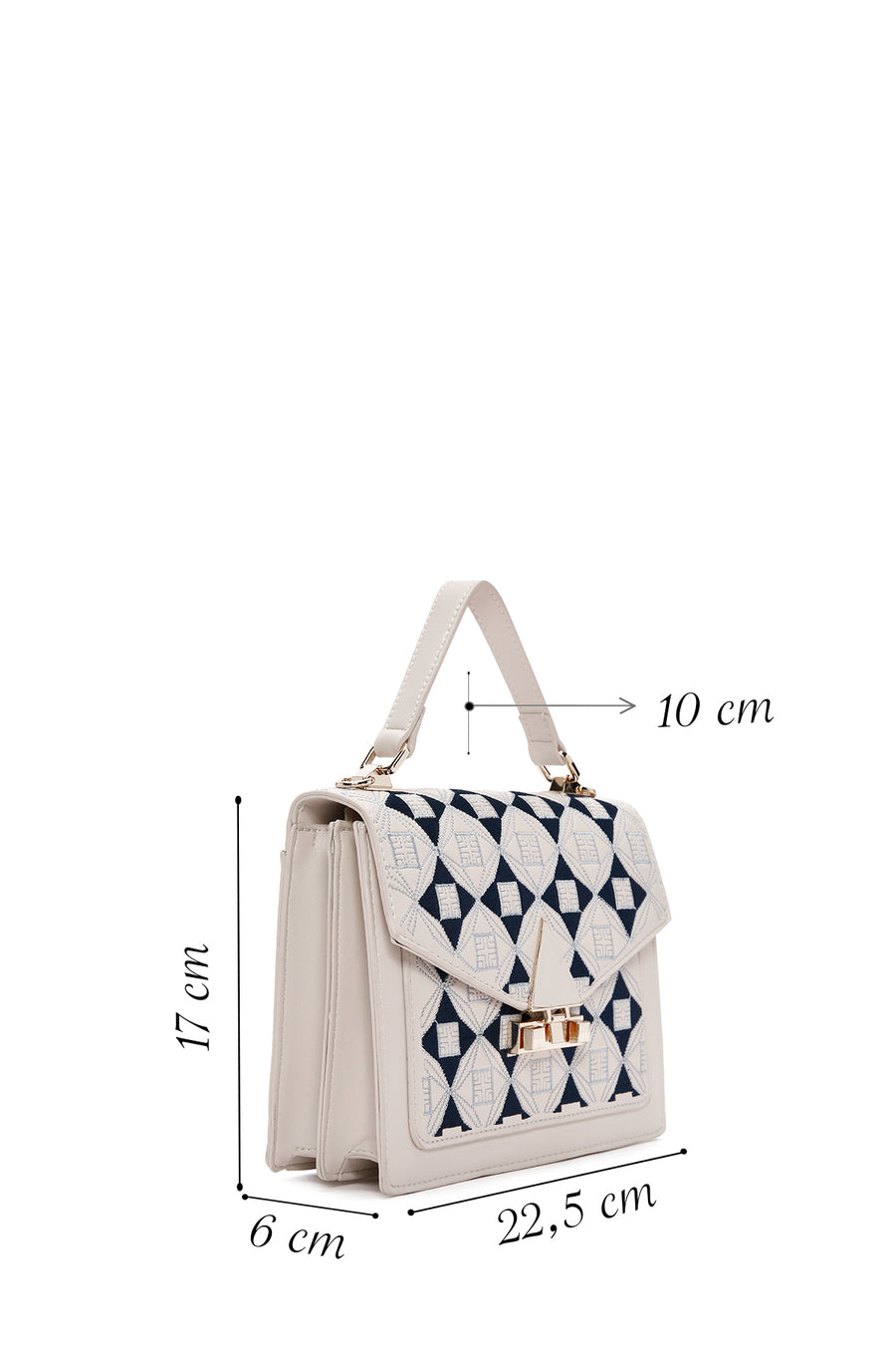 Women's Beige Printed Long Strap Shoulder Bag