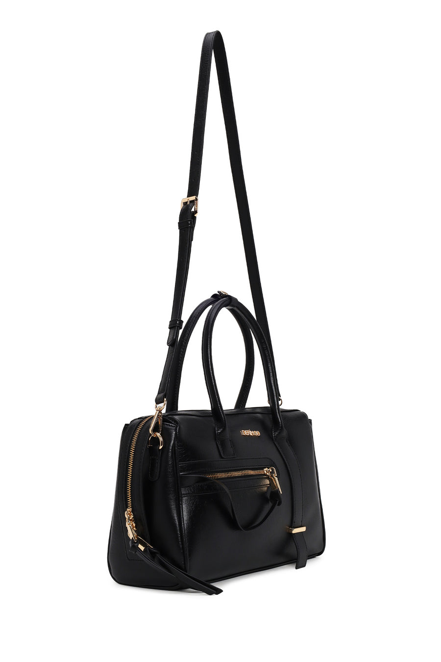 Woman Black Long-Strap Shoulder Bag