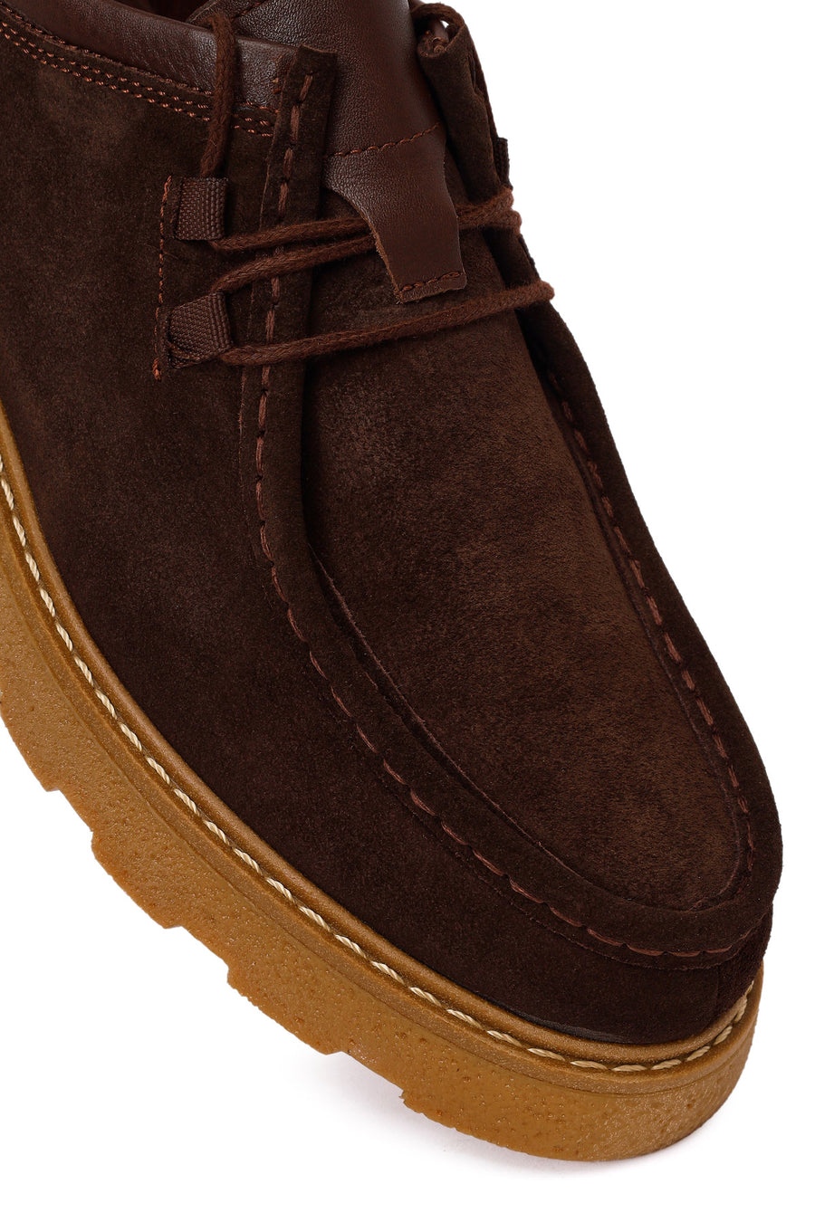 Male Brown Lace-up Suede Casual Shoes