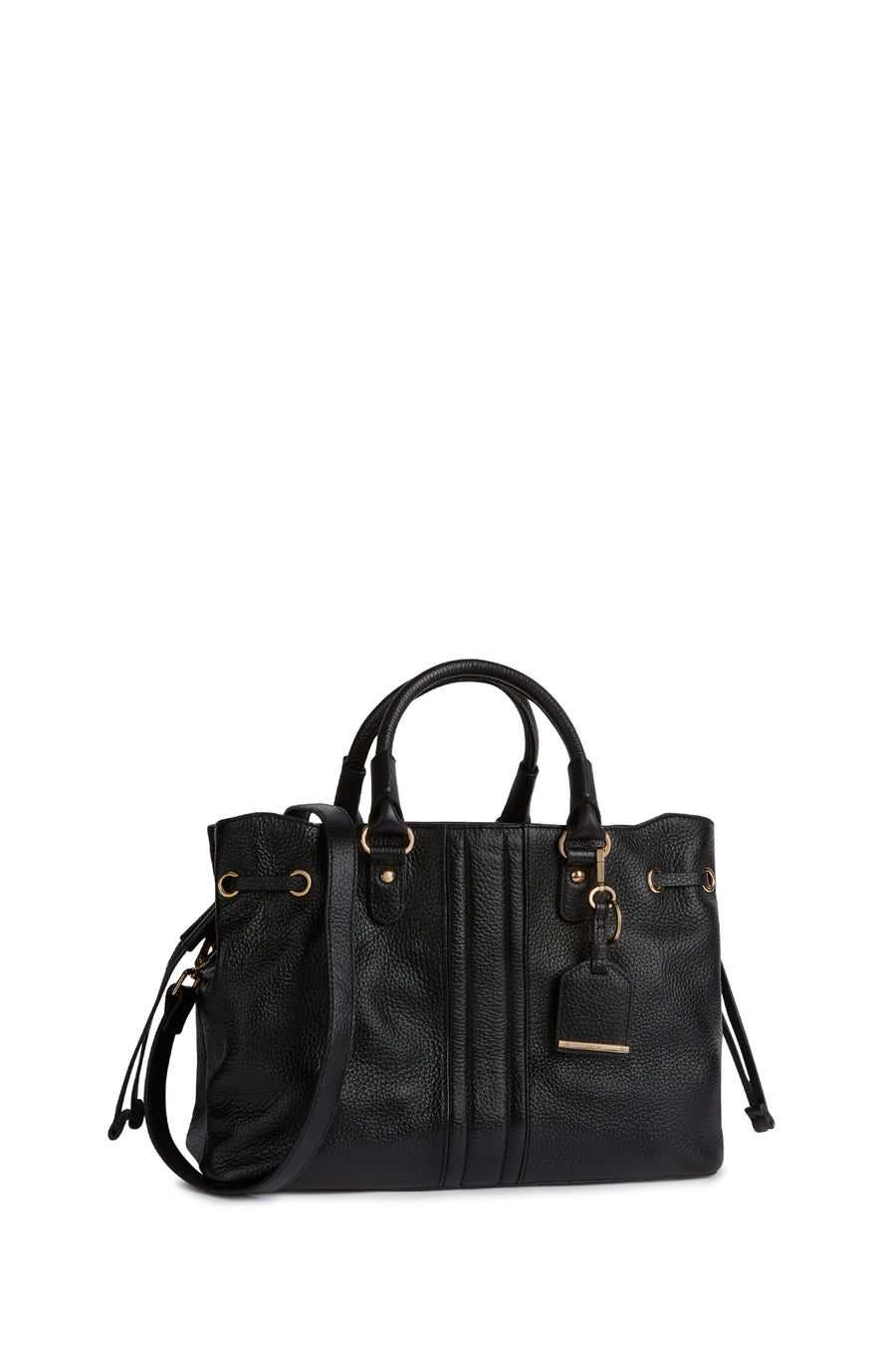 Geox Women's Black Marsila Long Strap Leather Handbag