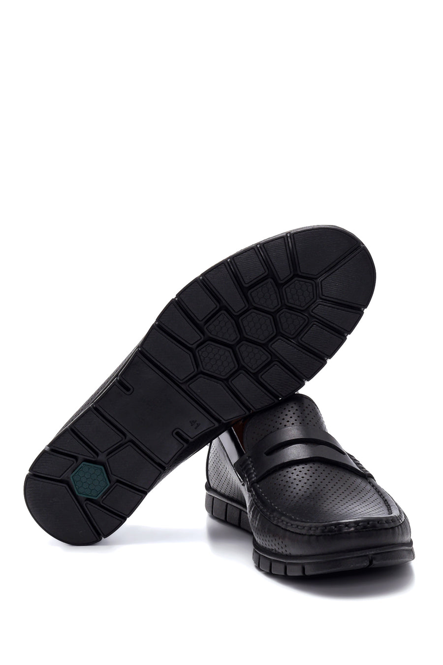 Erkek Deri Delikli Casual Loafer