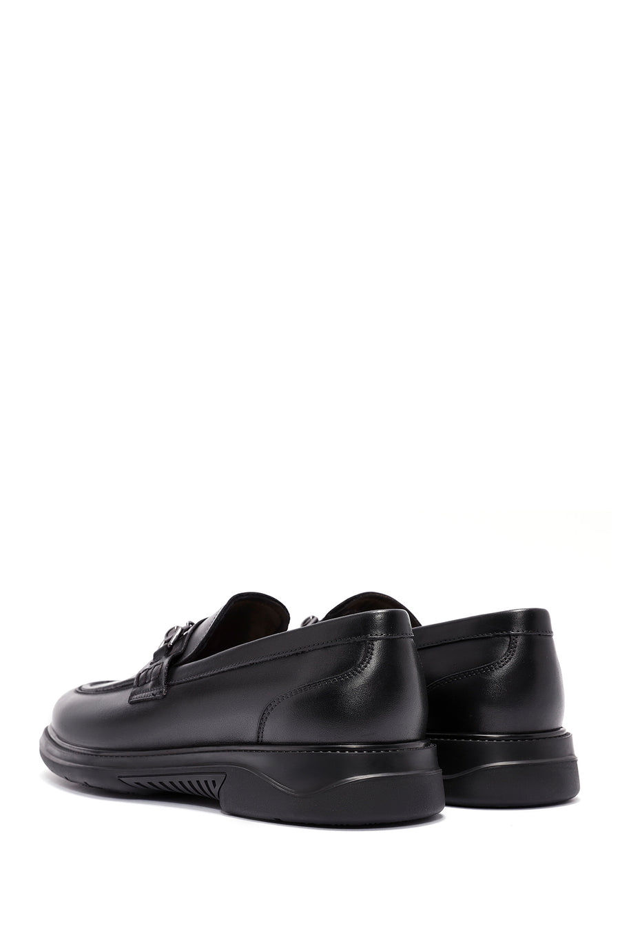 Men's Black Leather Casual Loafer