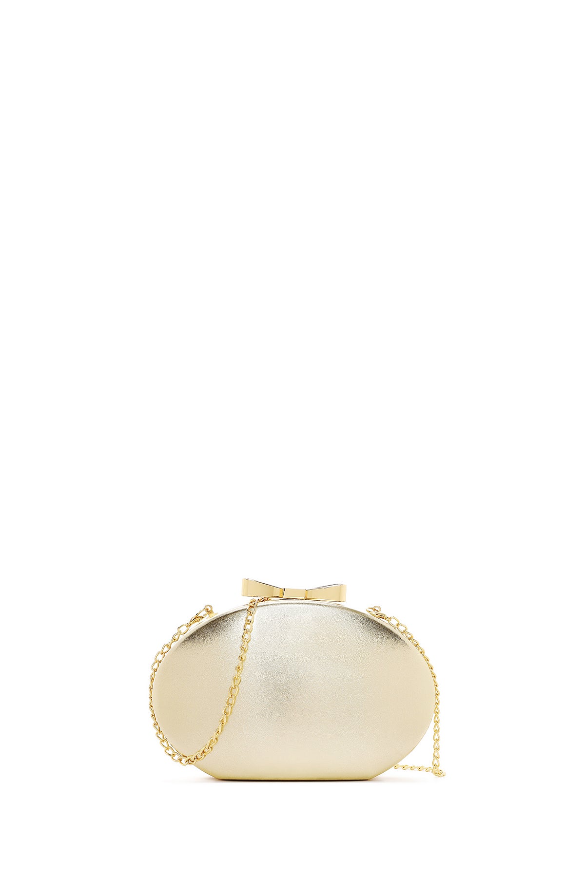 Kadın Altın Uzun Askılı Metalik Mini Portföy Çanta 25SBD297032 | Derimod