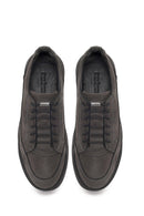 Male Gray Lace-up Thick-soled Nubuck Leather Casual Sneaker | Derimod