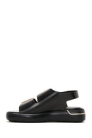 Women's Black Double Buckle Sandals | Derimod