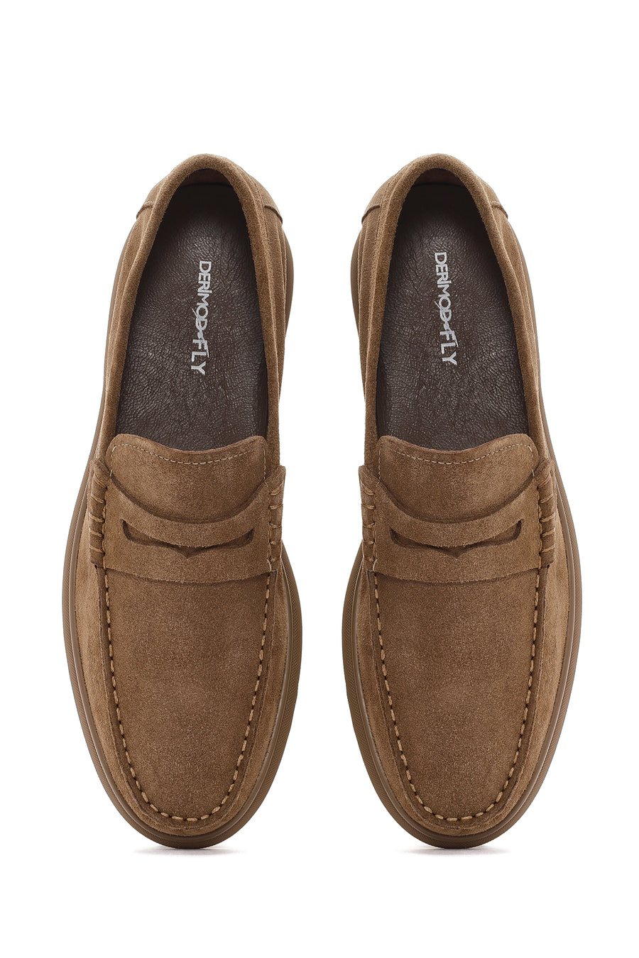 Derimod Fly Male Mink Suede Leather Loafer
