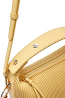 Women's Yellow Long Strap Accessory Detailed Printed Handbag | Derimod