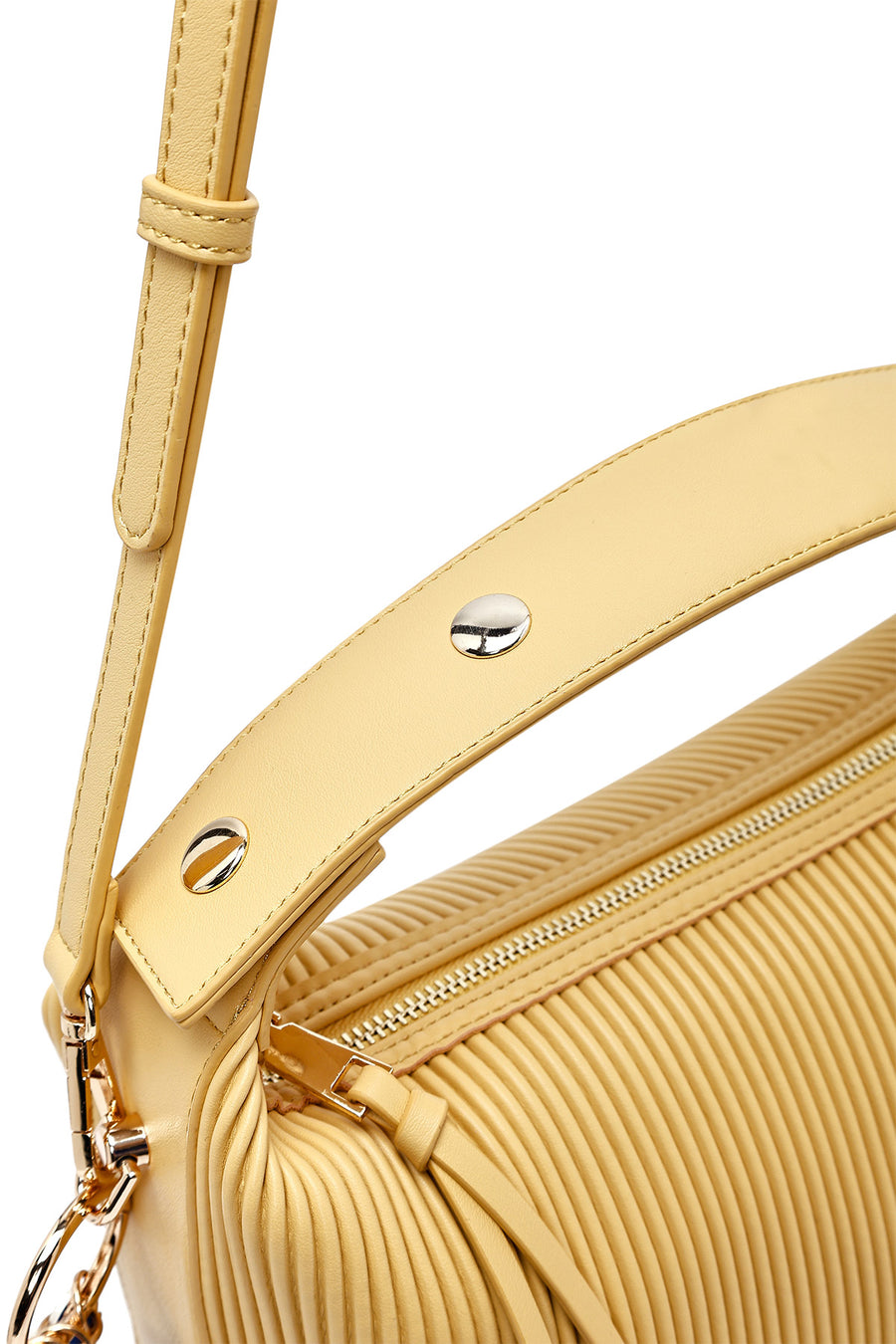 Women's Yellow Long Strap Accessory Detailed Printed Handbag