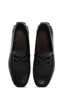 Men's Black Leather Loafer | Derimod