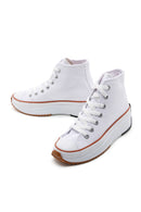 Women's White Thick Sole High Top Sneaker | Derimod