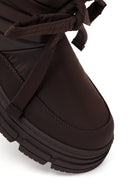 Woman Brown Thick-Soled Fabric Boots | Derimod