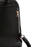 Women's Black Faux Leather Backpack | Derimod