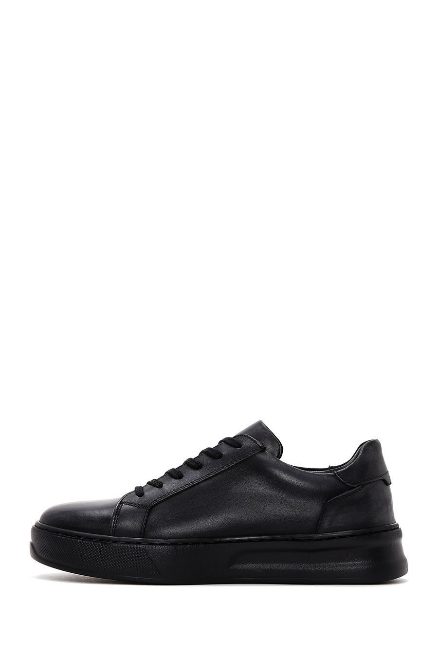 Men's Black Leather Sneaker