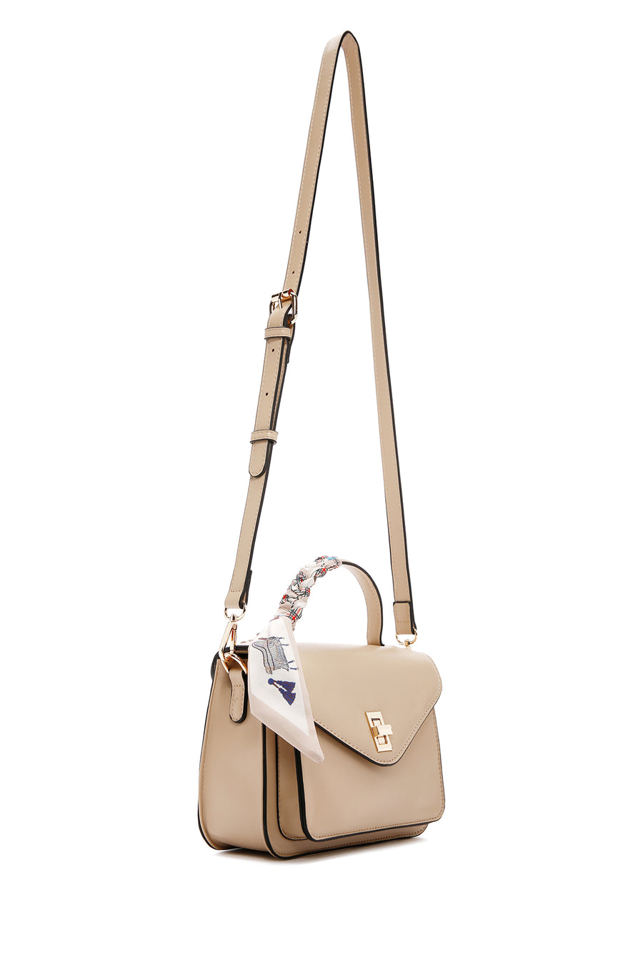 Women's Beige Long Strap Shoulder Bag