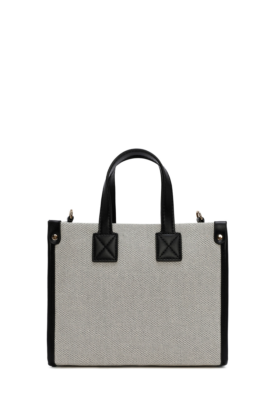 Women's Black Long Strap Fabric Handbag