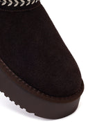 Woman Brown Thick-Soled Suede Teddy Boots | Derimod