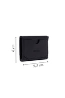 Male Black Leather Cardholder | Derimod