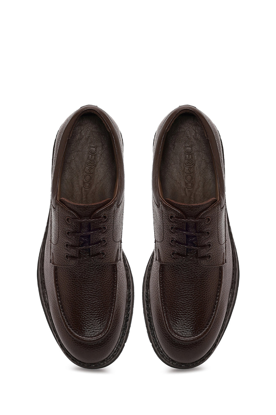 Male Brown Lace-up Leather Casual Shoes