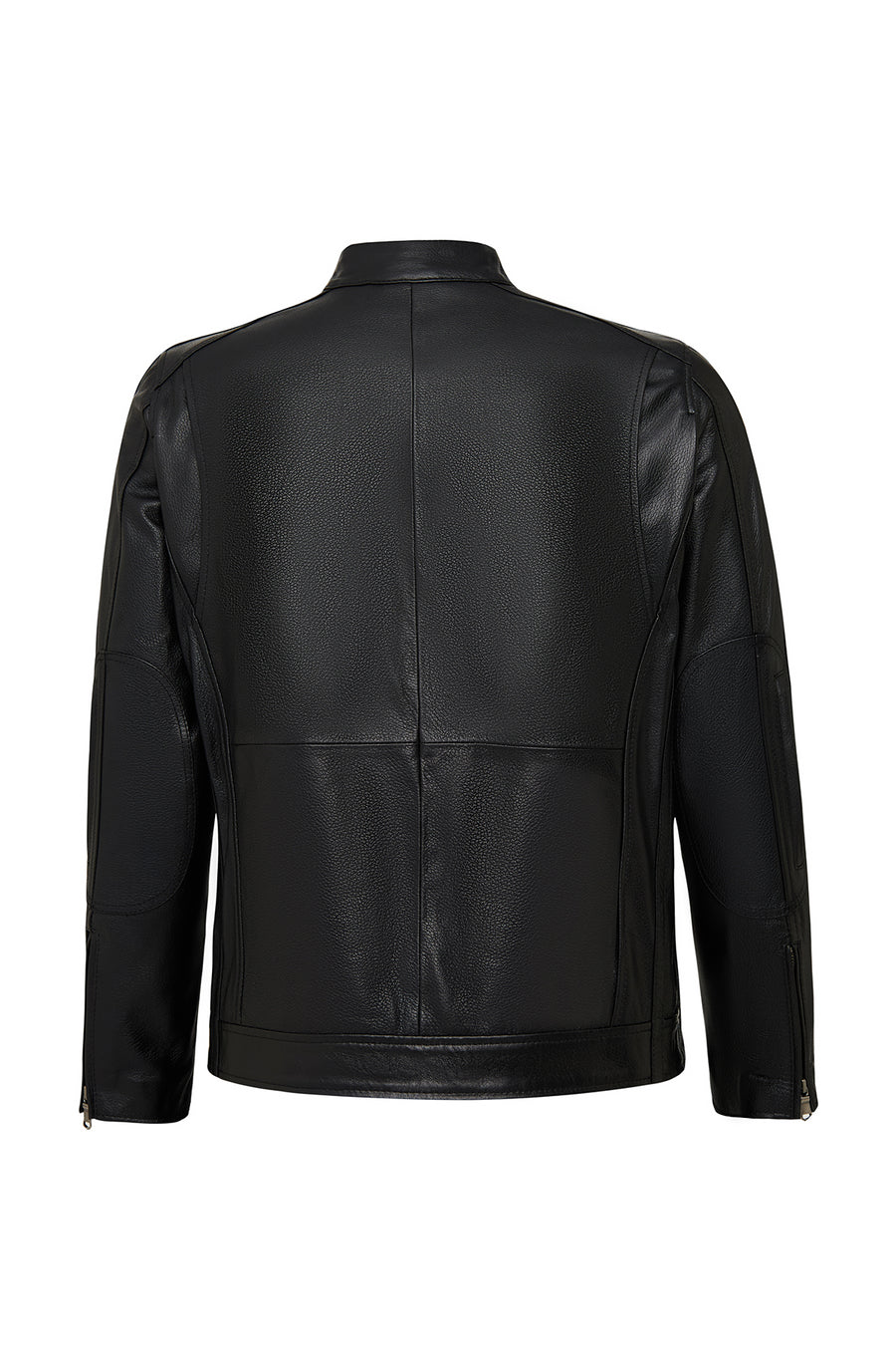 Middleton Men's Black Slim-Fit Short Leather Jacket