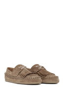 Woman Mink Tasselled Suede Loafer | Derimod
