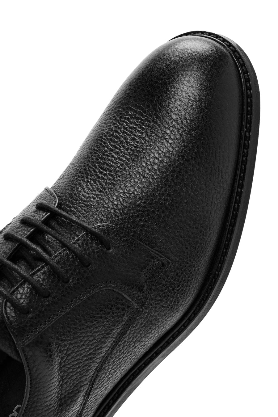 Men's Black Laced Leather Classic Shoes