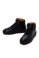 Men's Black Thick Soled Leather Sports Boots | Derimod