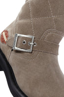 Harley Davidson Women's Beige Laconia Hi Zipper Leather Boots | Derimod