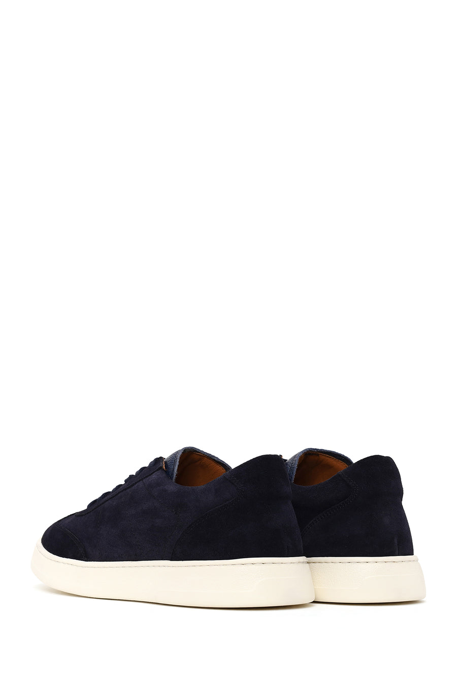 Male Navy Lace-up Suede Leather Sneaker