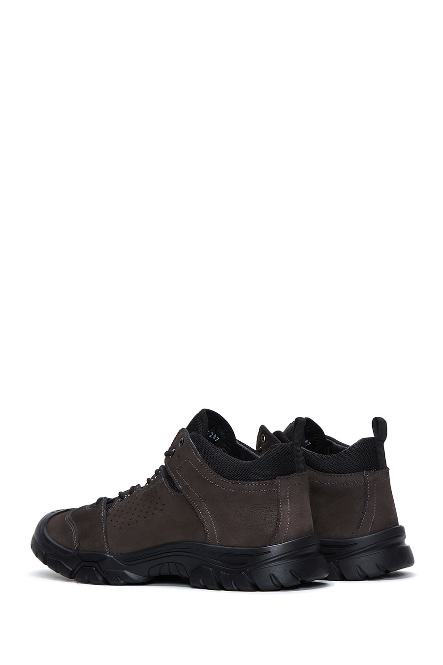 Men's Gray Leather Boots