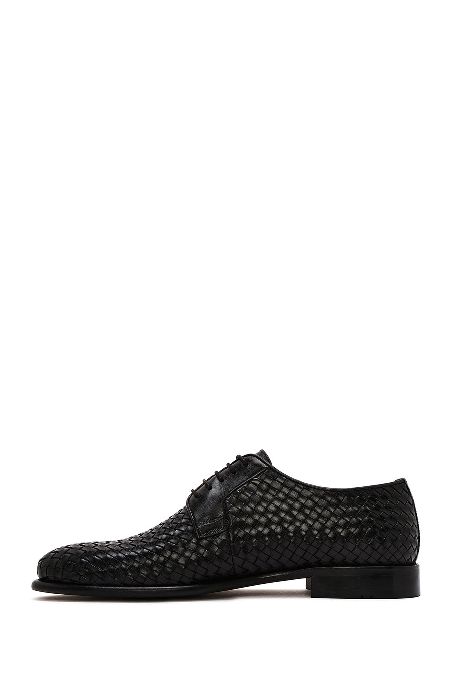 Men's Black Braided Leather Classic Shoes