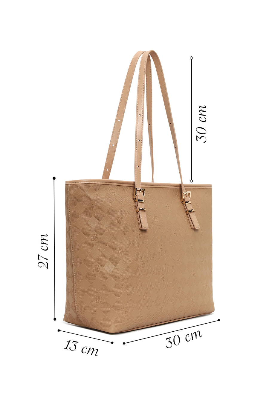 Woman Beige Printed Shoulder Bag