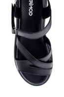 Women's Black Leather Sandals | Derimod