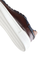 Men's Brown Leather Thick Sole Sneaker | Derimod