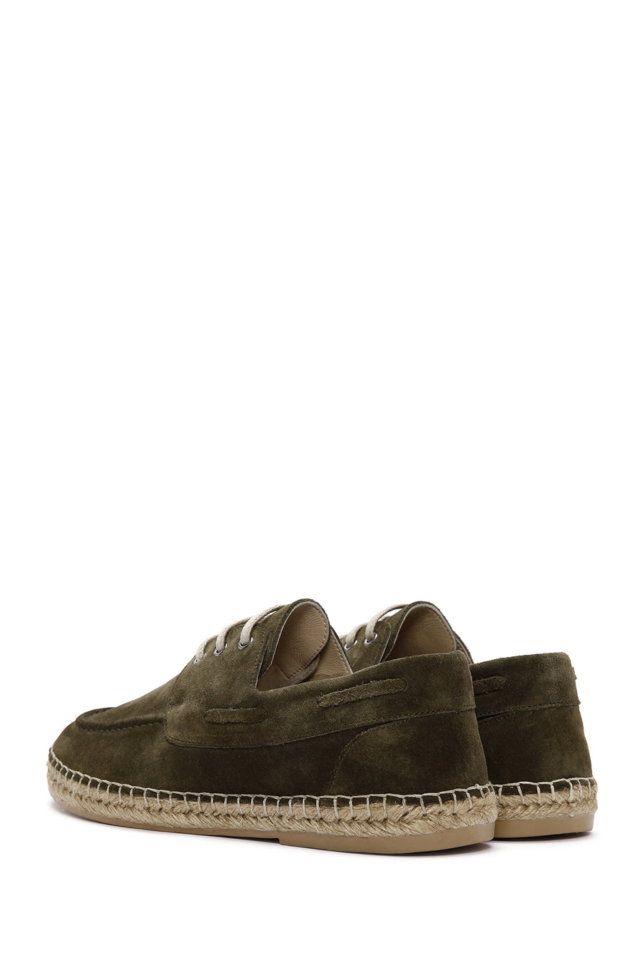 Men's Khaki Suede Leather Espadrille