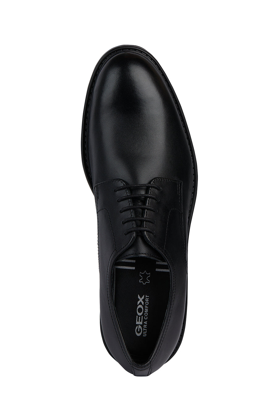 Geox Erkek Siyah Walk Pleasure Bağcıklı Deri Klasik Ayakkabı