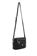 Women's Black Faux Leather Crossbody Bag | Derimod