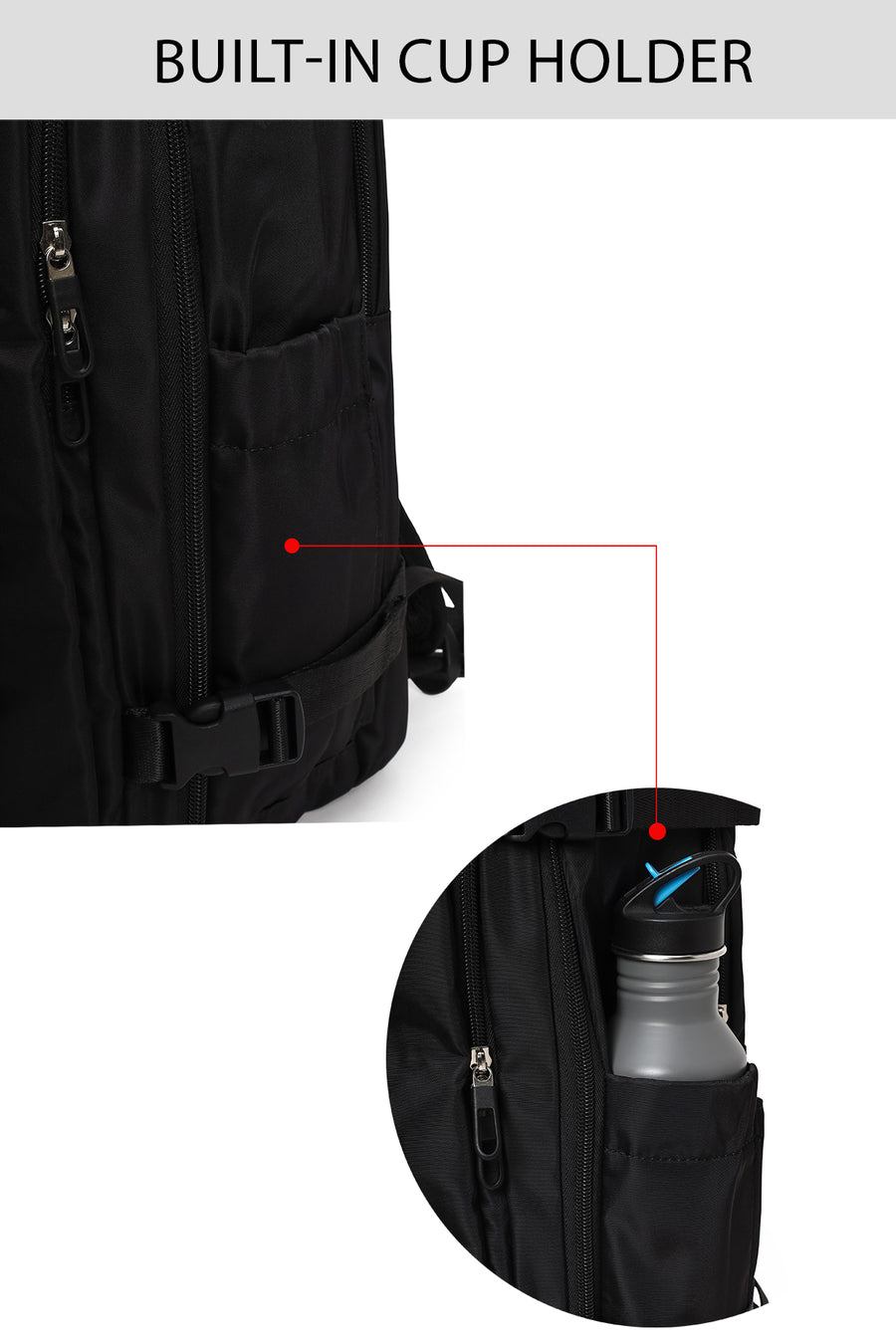 D-Pack Erkek Siyah Kumaş Sırt Çantası