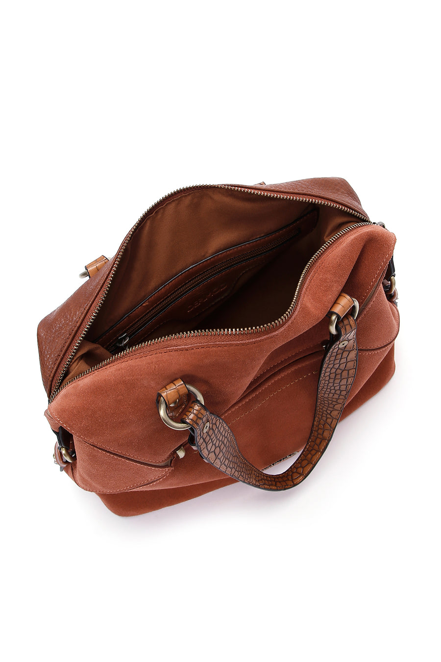 Women's Brown Suede Shoulder Bag