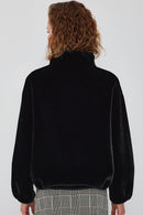 Rosiere Women's Black Plush Jacket | Derimod