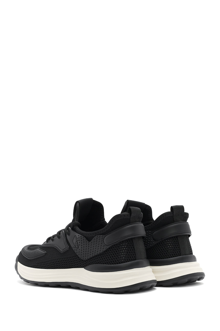 Erkek Siyah Bağcıklı Kalın Tabanlı Sneaker